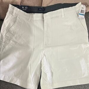 Nautica Men's Crisp White Flat Front Shorts
